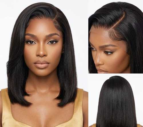 Premium 13x4 lace frontal brazillian bob wigs-100% virgin human hair