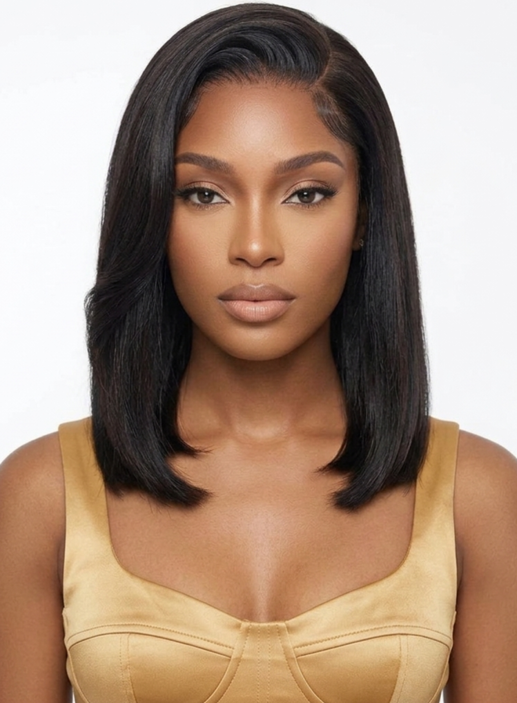 Premium 13x4 lace frontal brazillian bob wigs-100% virgin human hair