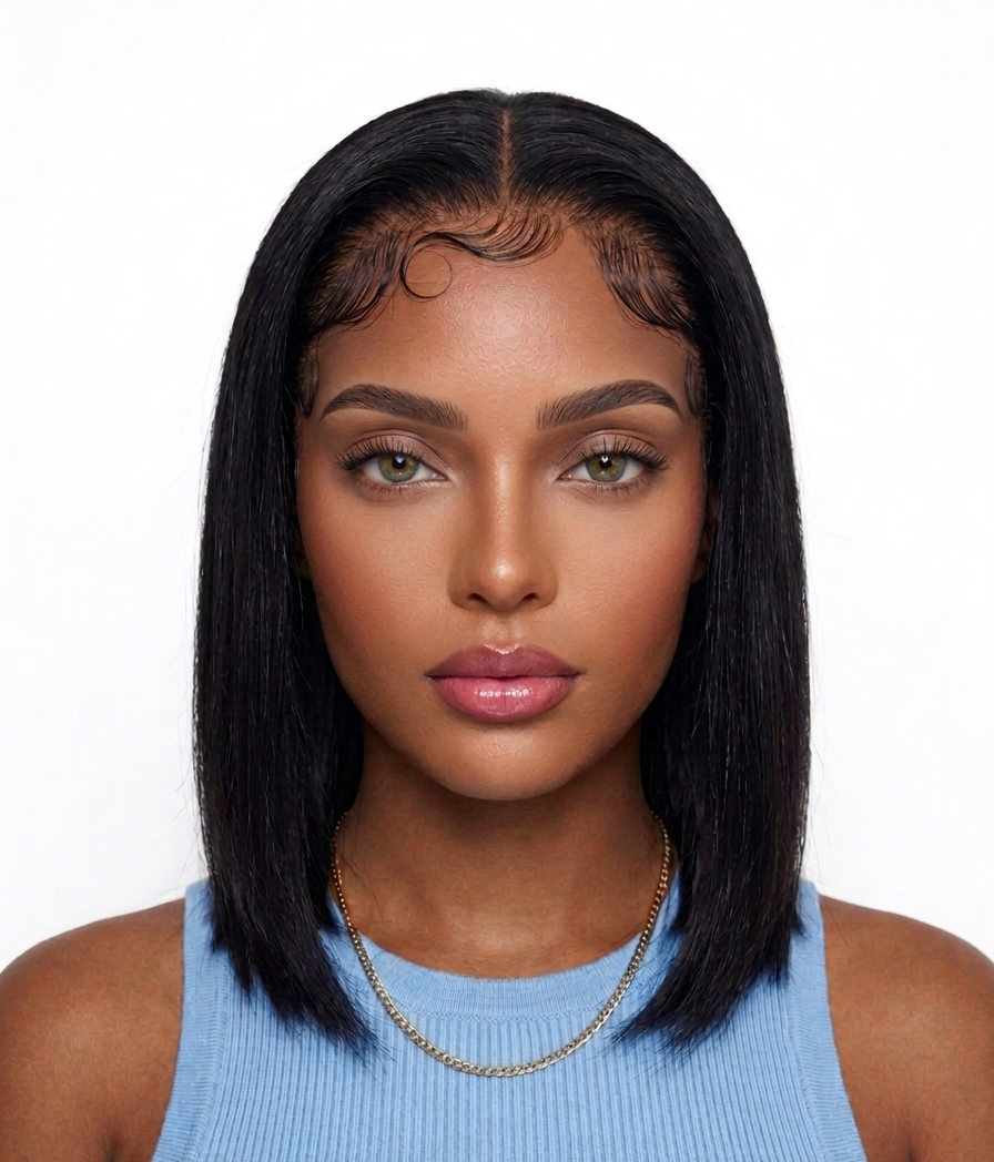 👑 Vietnamese SDD ( Super Double Drawn ) Straight, hd Lace. Bob Wig