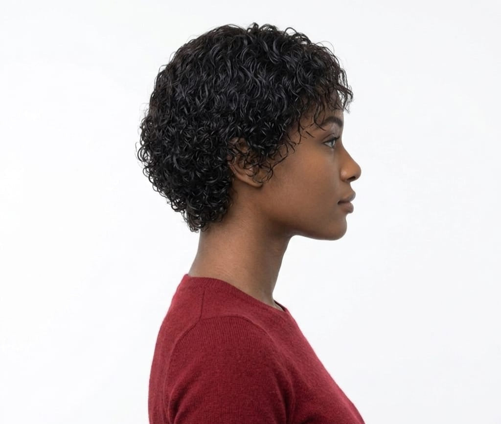 13A - 13x4 Virgin Brazilian Human Hair Glint Collection Pixie Cut - Mixed Texture (Straight Front, Curly Back)