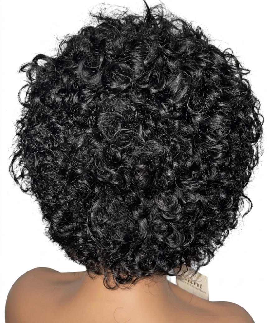 13A - 13x4 Virgin Brazilian Human Hair Glint Collection Pixie Cut - Mixed Texture (Straight Front, Curly Back)