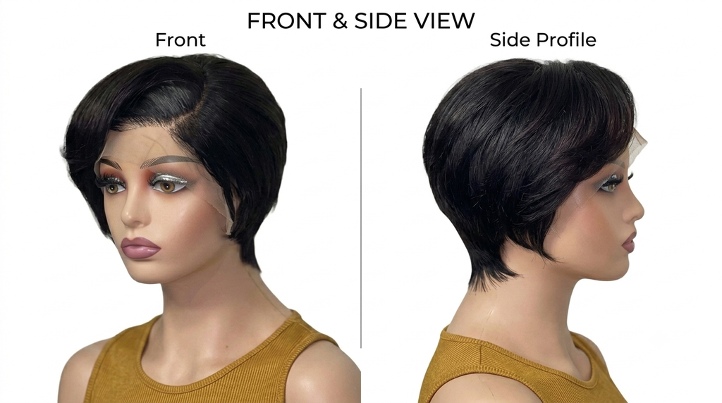 Chic Side-Swept Pixie Cut 13x4 HD Lace Frontal Wig