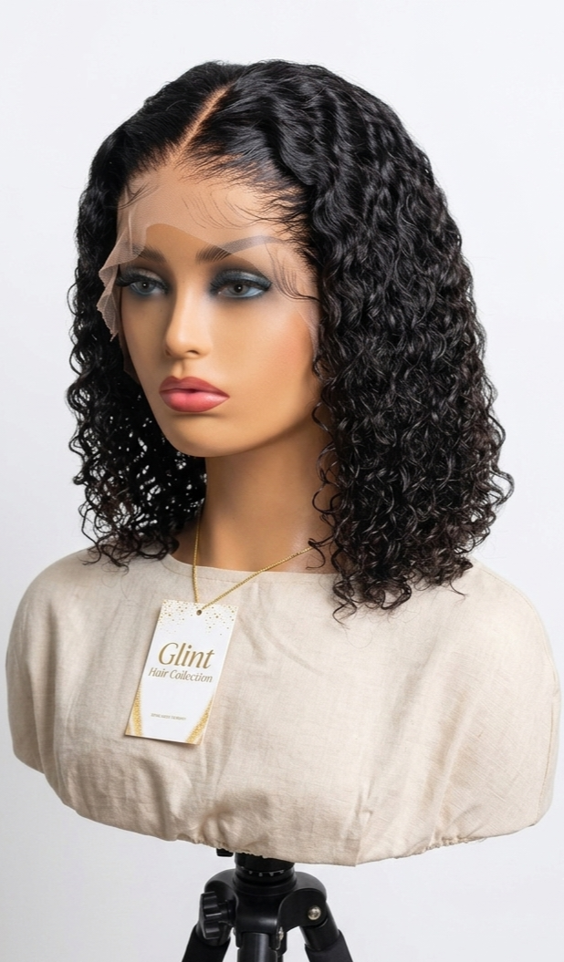 👑Water Wave HD Lace Frontal Wig - 100% Virgin human Hair